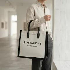 新品・正規品　Saint Laurent CABAS RIVE GAUCHE (サンローラン カバ リヴ ゴーシュ) トートバッグ メンズのサムネイル