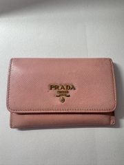 箱・ギャランティカードあり】PRADA サフィアーノレザー 長財布 ピンク 