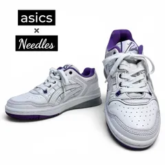 【美品】ASICS×Needles EX89 27.5cm 白紫 パピヨン刺繍 替え紐付のサムネイル