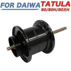 黒色ベイトリール 替え 浅溝スプール ダイワ DAIWA に適合する タトゥーラ TATULA 用の TATULA 80 80H 80XH 軽量ルアー用 シャロースプール ベイトフィネス 金属製 改装 交換用 パーツ ベイトフィネスのサムネイル