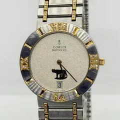 CORUM コルム ロムルス GP×SS 43 905 28V139 シルバー QZ ユニセックス コンビ ダイヤベゼル 腕時計 稼働品のサムネイル
