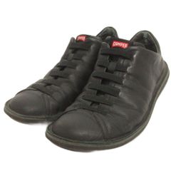 124* 未使用級 2.75万 CAMPER レザー オールブラック 厚底 23 - メルカリ