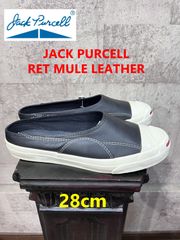 コンバース ジャックパーセル レザー サイドゴア US9 JPN27.5 黒