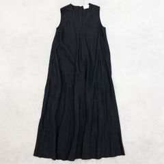 ユナイテッドアローズ UWCC LINEN Vネック ワンピース ブラック 36 ユナイテッドアローズ UWCC LINEN Vネック ワンピース ブラック 36