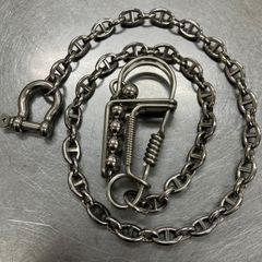 US アス シルバー キーチェーン アンカーリンク 完売品 美品