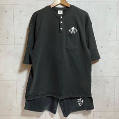 オールナイト26クラブ【S】サウナセットアップ 半袖 刺繍ロゴ ブラック