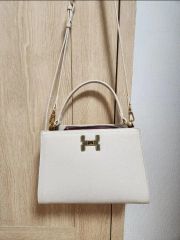Beige women's bag, tote bag, shoulder bag, crossbody bag