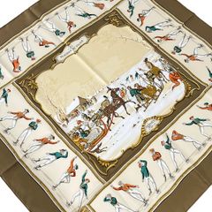 エルメス カレ90 LE LAISSERCOURREスカーフ　HERMES 狩猟 エルメス カレ90 LE LAISSERCOURREスカーフ HERMES 狩猟 - メルカリ
