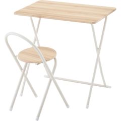 ニトリ説明書付き 学習机パソコン折りたたみデスク＆椅子 (67WW PL020