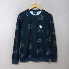 B6-19/パーリーゲイツ メッシュ バイカラー ネイビー パタン Tシャツのサムネイル