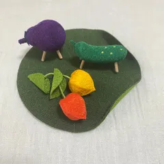ミニお盆飾り 精霊馬(ショウリョウウマ) ちりめん お供えのサムネイル