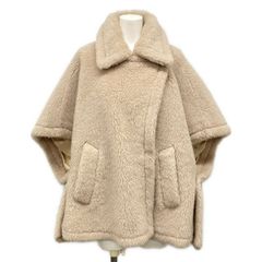 ボア ポンチョ ケープコート ベージュ maxmara tebe - メルカリ