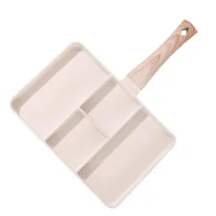 新品 Itisyou 仕切りフライパン 仕切り付き分割フライパン ステーキグリルパン 調理器具 (ホワイト)のサムネイル