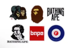 新品 A BATHING APE アベイシングエイプ ステッカー 構成 6枚のサムネイル
