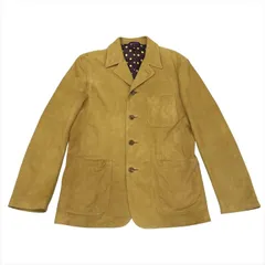 良品 Paul Smith ポールスミス スエード ジャケット トップス 上着 羊革 イエロー 水玉 レディース XL ファッション アパレル c372のサムネイル