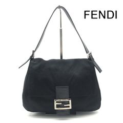 u80【極美品】フェンディ コットン ブラック マンマバケット