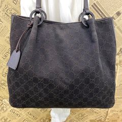 07 極美品 GUCCI トートバッグ ハンドバッグ 肩掛け バケツ型 GG柄 