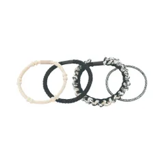 ヘアゴム（4本セット） 編み込み HHG1177-BK（ブラック）のサムネイル