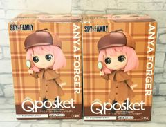 [W2-90]◇ 아냐 포저 A(머리 페일 핑크) [SPY×FAMILY] Q posket-아냐 포저-~시라베모노~ 2점 정리 판매 세트(상태 확인을 위해 외부 상자 개봉 완료)