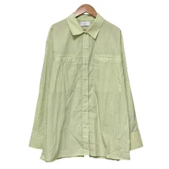 良品 25SS emmi エミ Atelier ストライプルーズシルエットシャツ ロングスリーブ ブラウス 13WFB252018 F ライトグリーン レディース 古着 中古 USEDのサムネイル