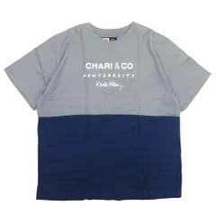 美品 CHARI&CO x Keith Haring チャリアンドコー キースへリング ロゴプリント Tシャツ カットソー グレー ネイビー メンズ 古着 中古 USEDのサムネイル