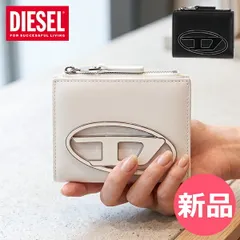 【新品】 ディーゼル DIESEL 二つ折り財布 1DR BI-FOLD ZIP II レディースウォレット ミニ財布 カード収納 コンパクト ロゴプレート付き デイリーユース スナップボタン開閉 X09888 カラー1 [DI9-62]のサムネイル