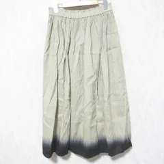 良品 evam eva エヴァムエヴァ linen gradation skirt リネン グラデーション E251T138 ロングスカート グレージュ レディース 古着 中古 USEDのサムネイル