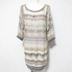 美品 MISSONI ミッソーニ ラウンドネック ワンピース 146205 サイズ40 マルチカラー レディース 古着 中古 USEDのサムネイル