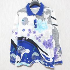 ✨未使用級/XL✨レオナール 長袖シャツ ポロシャツ 花柄 海デザイン