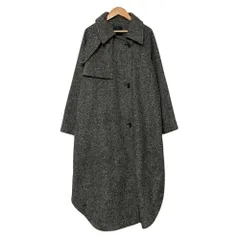 美品 Spick&Span スピックアンドスパン ヘリンボーン ウールコート サイズ36 グレー レディース 古着 中古 USEDのサムネイル