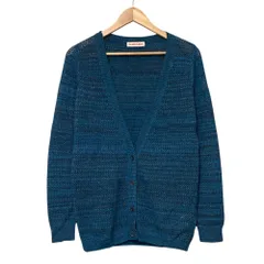 美品 See By Chloe シーバイクロエ ウールニット Vネック カーディガン ブルー レディース 古着 中古 USEDのサムネイル