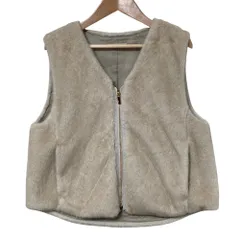 美品 25AW EPOCA エポカ エコファーVネックジレ ベスト M5E31-657-02 サイズ40 オフホワイト レディース 古着 中古 USEDのサムネイル