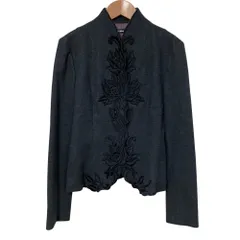 美品 VIVIENNE TAM ヴィヴィアンタム フラワー刺繍 ウールジャケット サイズ1 グレー レディース 古着 中古 USEDのサムネイル