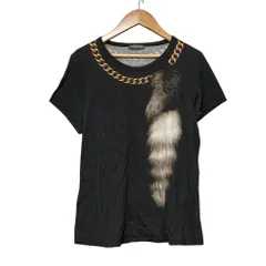 良品 ALEXANDER MCQUEEN アレキサンダーマックイーン チェーンプリント ショートスリーブ Tシャツ サイズ40 ブラック レディース 古着 中古 USEDのサムネイル