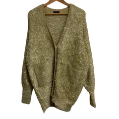 未使用 23AW allureville アルアバイル シャイニーフェザーカーディガン 202320-16-130 サイズ2  ゴールドカラー レディース 古着 中古 USEDのサムネイル