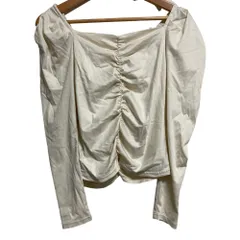 美品 Her lip to ハーリップトゥ Lumiere Long Sleeve Tee シャーリング カットソー 1251102081 サイズS アイボリー レディース 古着 中古 USEDのサムネイル