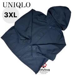 ユニクロ　コットンブレンドパーカ　フード付き撥水アウター　黒　3XL　大きいサイズレディースのサムネイル