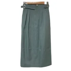 未使用 24AW CABaN キャバン トゥモローランド ウールギャバジン グルカスカート XS ライトブルー レディース 古着 中古 USEDのサムネイル