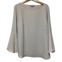 美品 Viaggio Blu ビアッジョブルー フレアスリーブ ブラウス サイズ2 ベージュ レディース 古着 中古 USEDのサムネイル