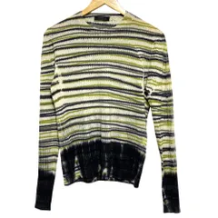 美品 PRADA プラダ タイダイボーダー柄 ニットセーター サイズ46 マルチカラー メンズ 古着 中古 USEDのサムネイル