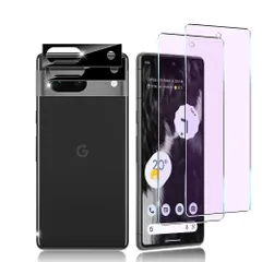 対応 Google Pixel 7A 用 フィルム，ブルーライトカット 旭硝子 google Pixel 7a 用 ガラスフィルム【2枚+2枚】レンズ保護フィルム付 フルカバー Pixel 7A 用 強化ガラス 液晶保護フィルム 反射防止 目の疲れ軽減 グーグ