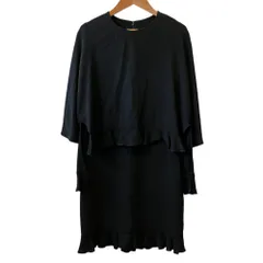 美品 STELLA McCARTNEY ステラマッカートニー フリルレイヤードドレス ワンピース 34 ブラック レディース 古着 中古 USEDのサムネイル