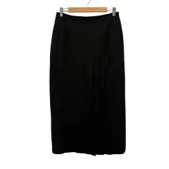 美品 24AW YOHJI YAMAMOTO ヨウジヤマモト DAMAGED GABARDINE L TUCK DETAIL SLIM SKIRT ウールギャバジン スカート 1 ブラック レディース 古着 中古 USEDのサムネイル