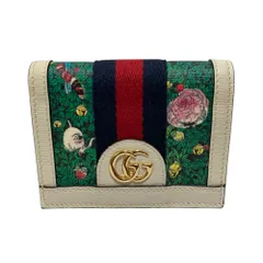 GUCCI グッチ ヒグチユウコ コラボ 日本限定 オフィディア コンパクトウォレット 二つ折り財布 523155 グリーン レディース 古着 中古 USEDのサムネイル