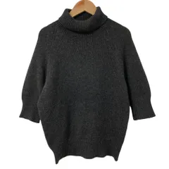 美品 CELINE セリーヌ カシミヤ100％ タートルネック 七分袖 ニット セーター サイズL グレー レディース 古着 中古 USEDのサムネイル