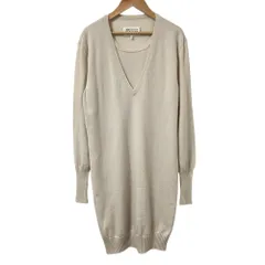 美品 Maison Margiela メゾンマルジェラ カシミヤレイヤードニットワンピース S31CT0941 サイズXS アイボリー レディース 古着 中古 USEDのサムネイル