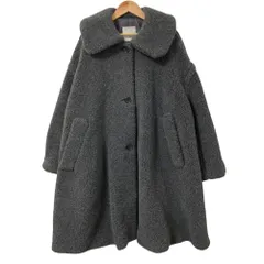 美品 CLANE クラネ VOLUME FLARE BOA COAT ボアコート サイズ1 グレー レディース 古着 中古 USEDのサムネイル
