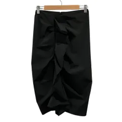 美品 Maison Margiela メゾンマルジェラ 1 フロントフリル ストレッチ イージースカート 40 ブラック レディース 古着 中古 USEDのサムネイル