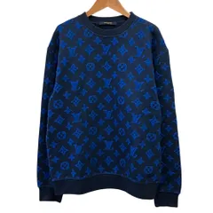 良品 Louis Vuitton ルイヴィトン モノグラムジャガード スウェットトレーナー HHY14W サイズS ネイビー メンズ 古着 中古 USEDのサムネイル