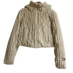 美品 23AW Reebok リーボック ファッション パファー ジャケット クロップド ブルゾン サイズS ベージュ レディース 古着 中古 USEDのサムネイル